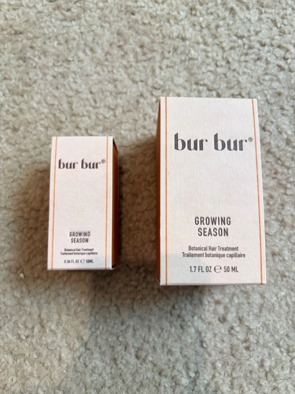 Bur bur Growing Season Botanical Hair Treatment Oil 1.7 oz / 50 mL & 10ml Set 2